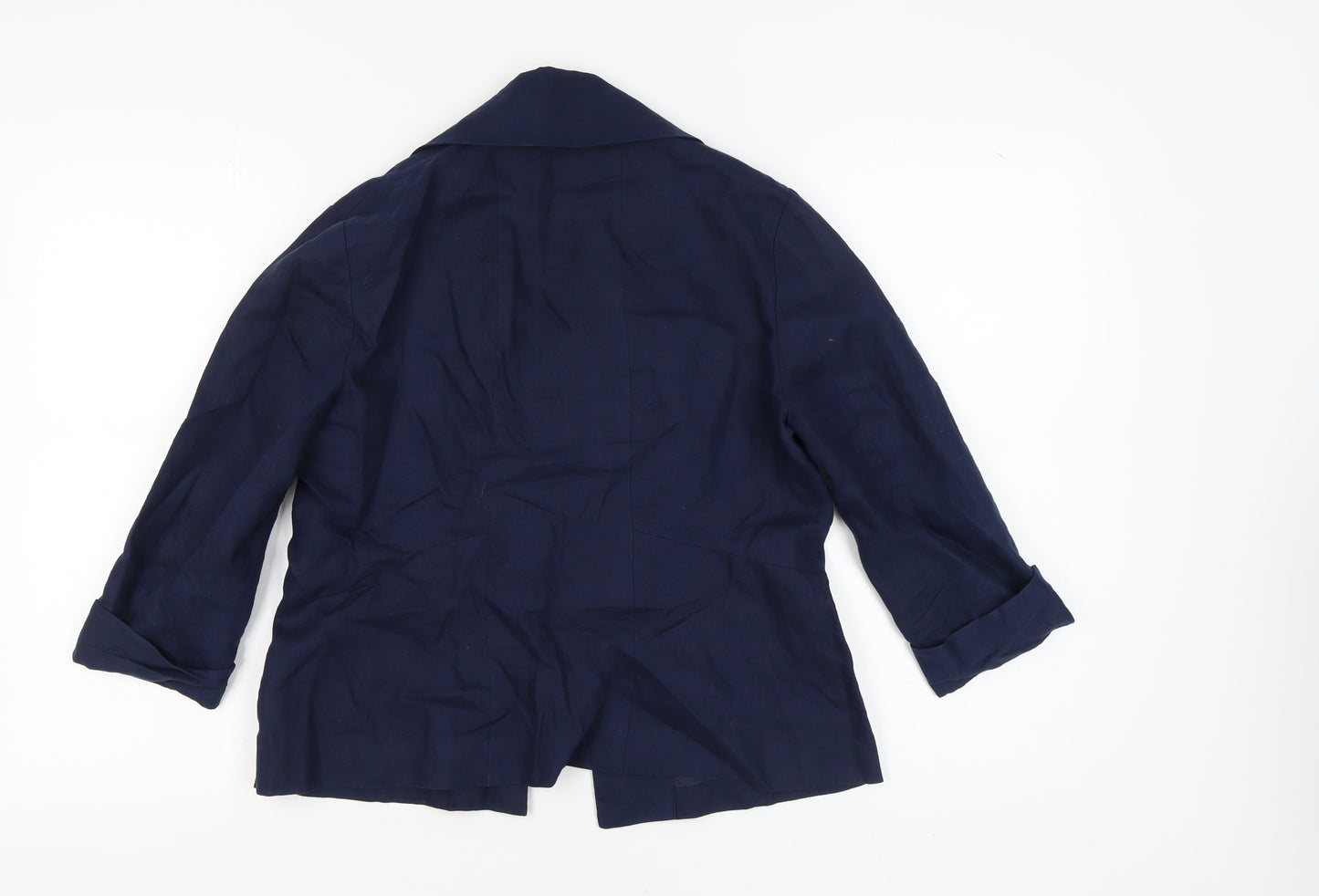Great Plains Women's Blue Linen Blazer L