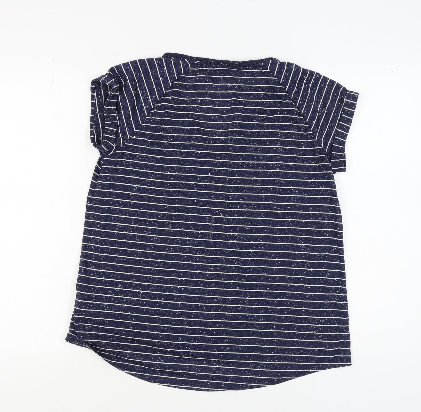 Marks and Spencer Women's Blue Striped T-Shirt, Size 14