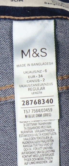 Marks and Spencer Women's Blue Skinny Jeans Size 6