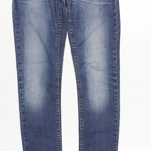 Vertus Women's Blue Straight Jeans, Size 12, Medium Wash