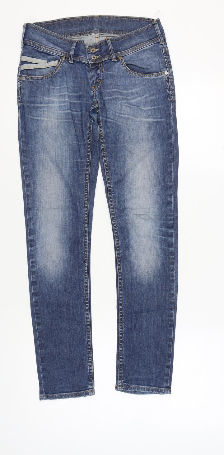 Vertus Women's Blue Straight Jeans, Size 12, Medium Wash