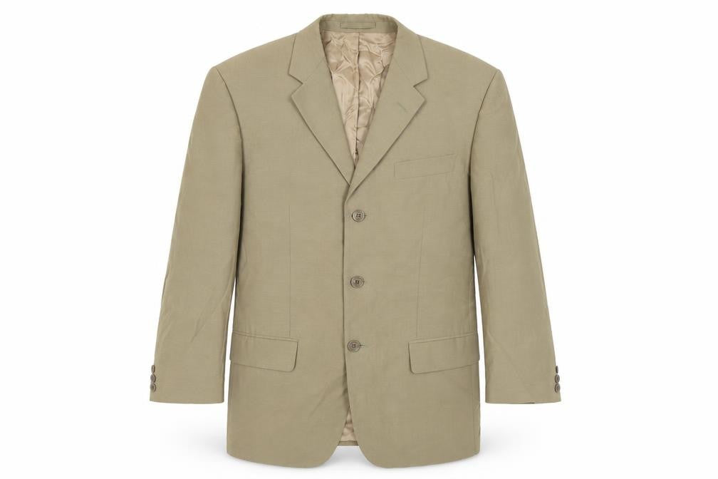 Front view of Austin Reed Men's Beige Blazer, 38 Short, Single-Breasted