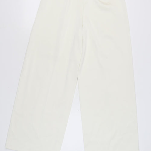Marks & Spencer Women's Ivory Wide-Leg Trousers - Size 12