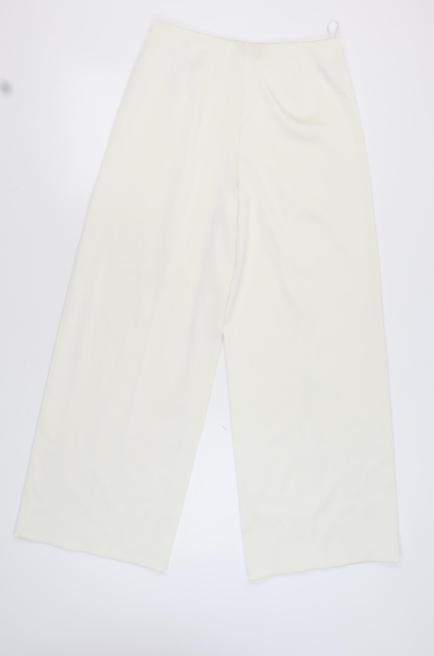Marks & Spencer Women's Ivory Wide-Leg Trousers - Size 12