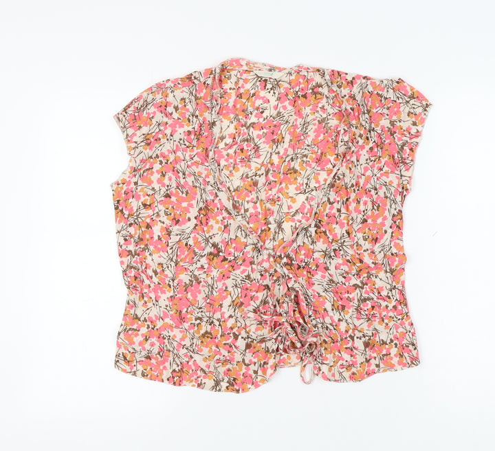 Marks and Spencer Women's Floral Wrap Blouse, Size 14