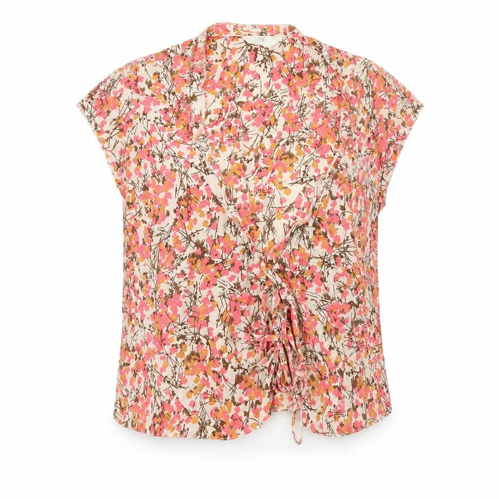 Front view of Marks & Spencer Women's Floral Wrap Blouse, size 14