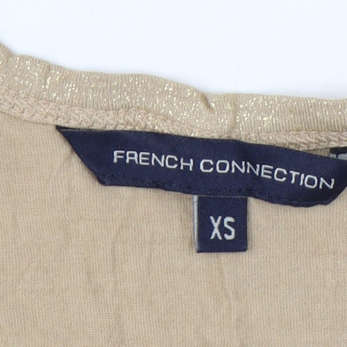 French Connection Women's Beige XS Stretch Tank Top