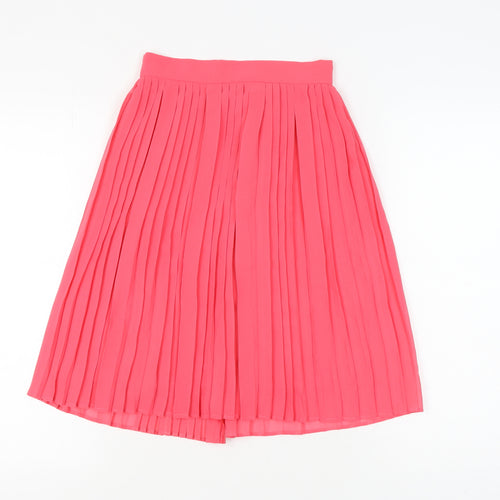 Mango Women’s Pink Midi Pleated Skirt Size 6