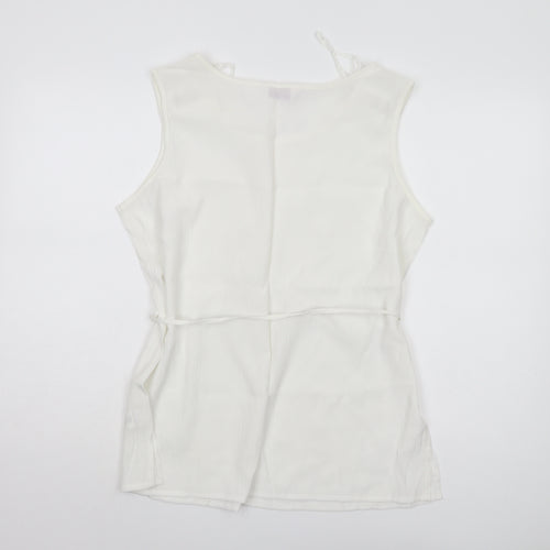 Bonmarché Women's White Sleeveless Tank Top