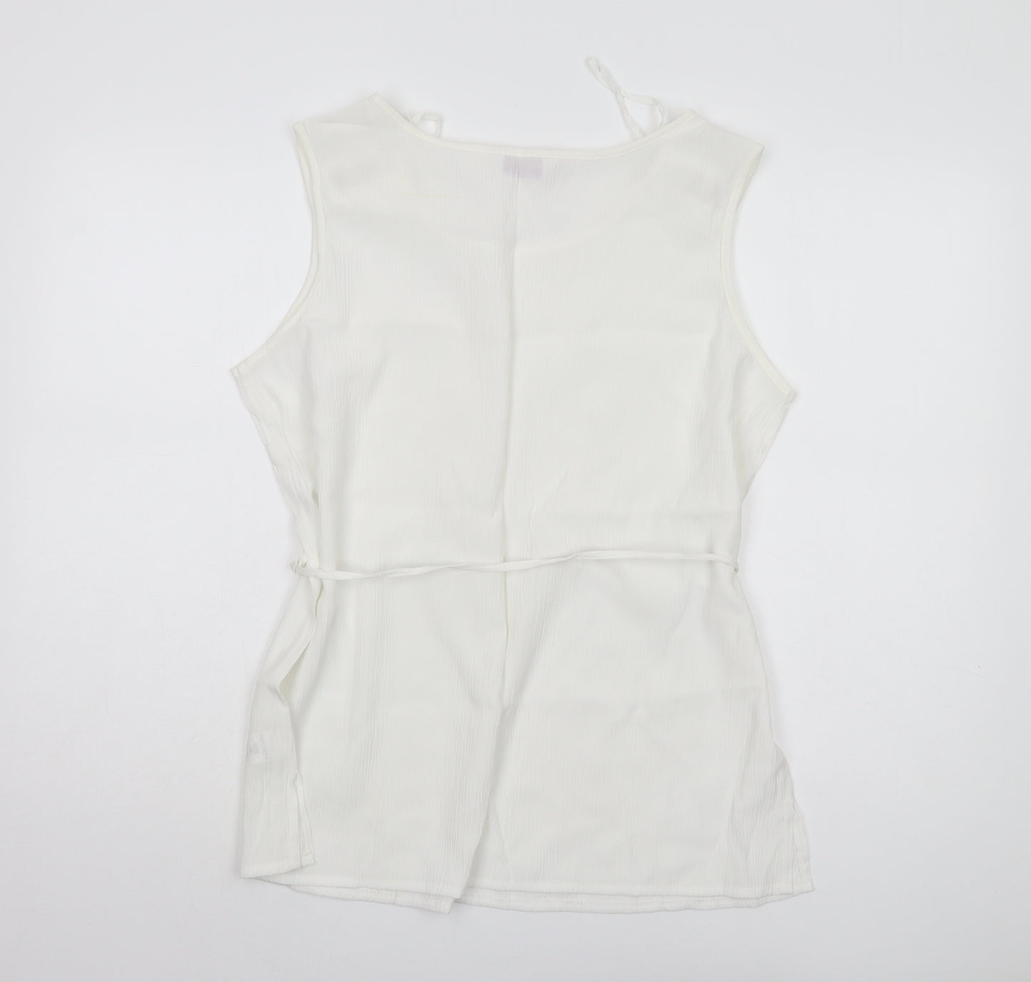 Bonmarché Women's White Sleeveless Tank Top