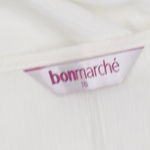 Bonmarché Women's White Sleeveless Tank Top