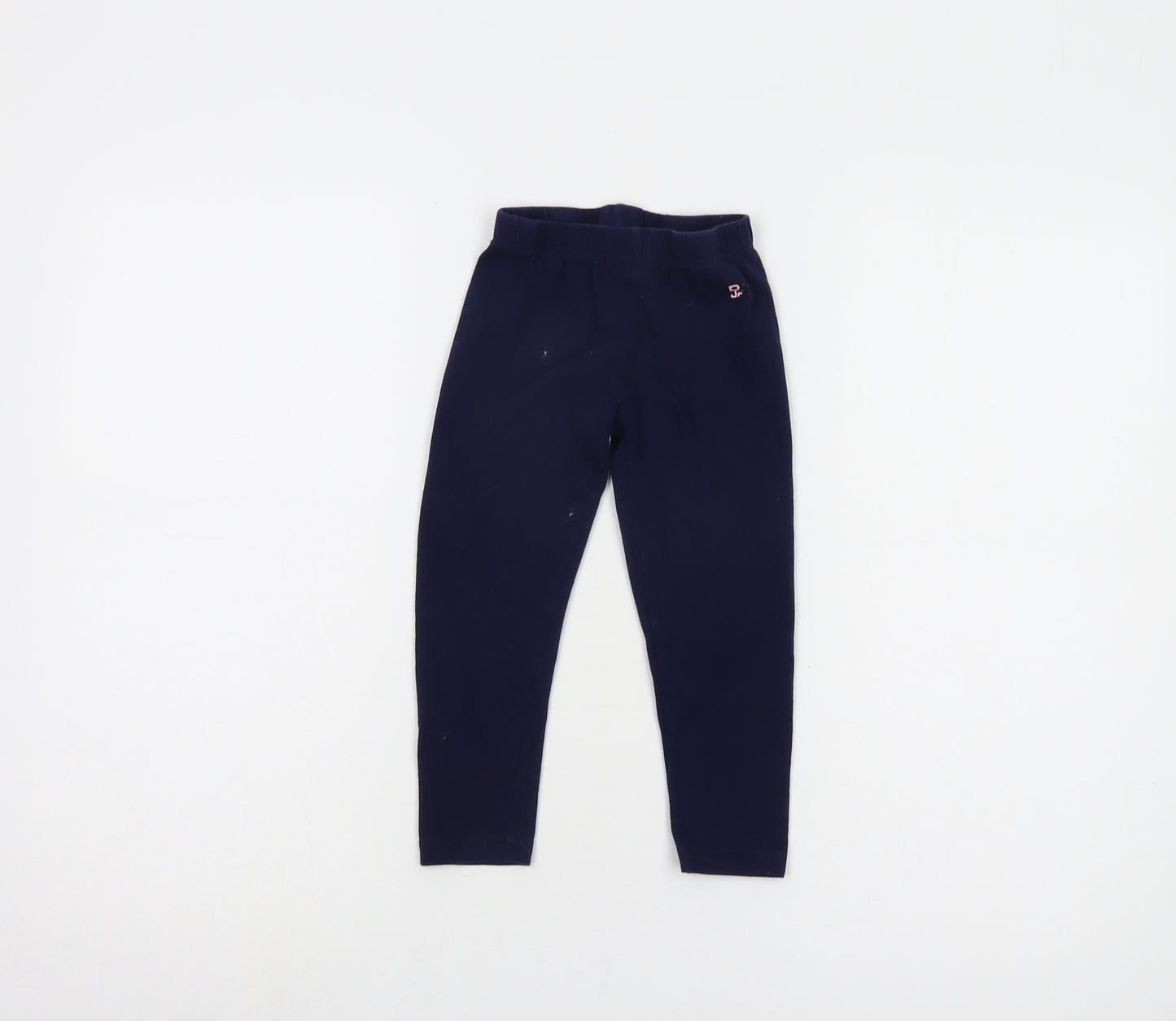 DKNY Girls Blue Ankle Leggings 4 Years Cotton Elastane
