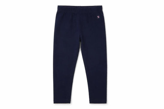 Front view of DKNY girls’ blue ankle leggings 4 years cotton elastane