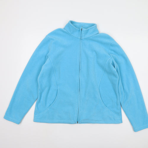 Marks and Spencer Women's Blue Fleece Zip Jacket Size 16