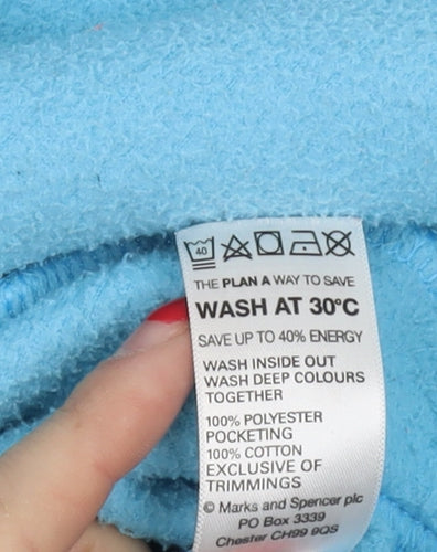 Marks and Spencer Women's Blue Fleece Zip Jacket Size 16