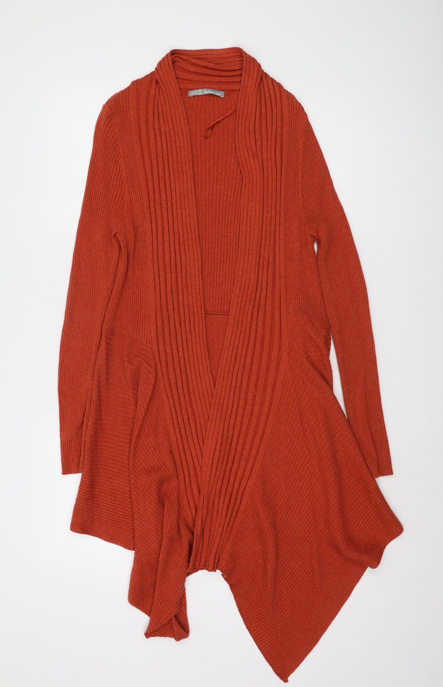 Marks and Spencer Women's Orange Open Front Cardigan Size 18