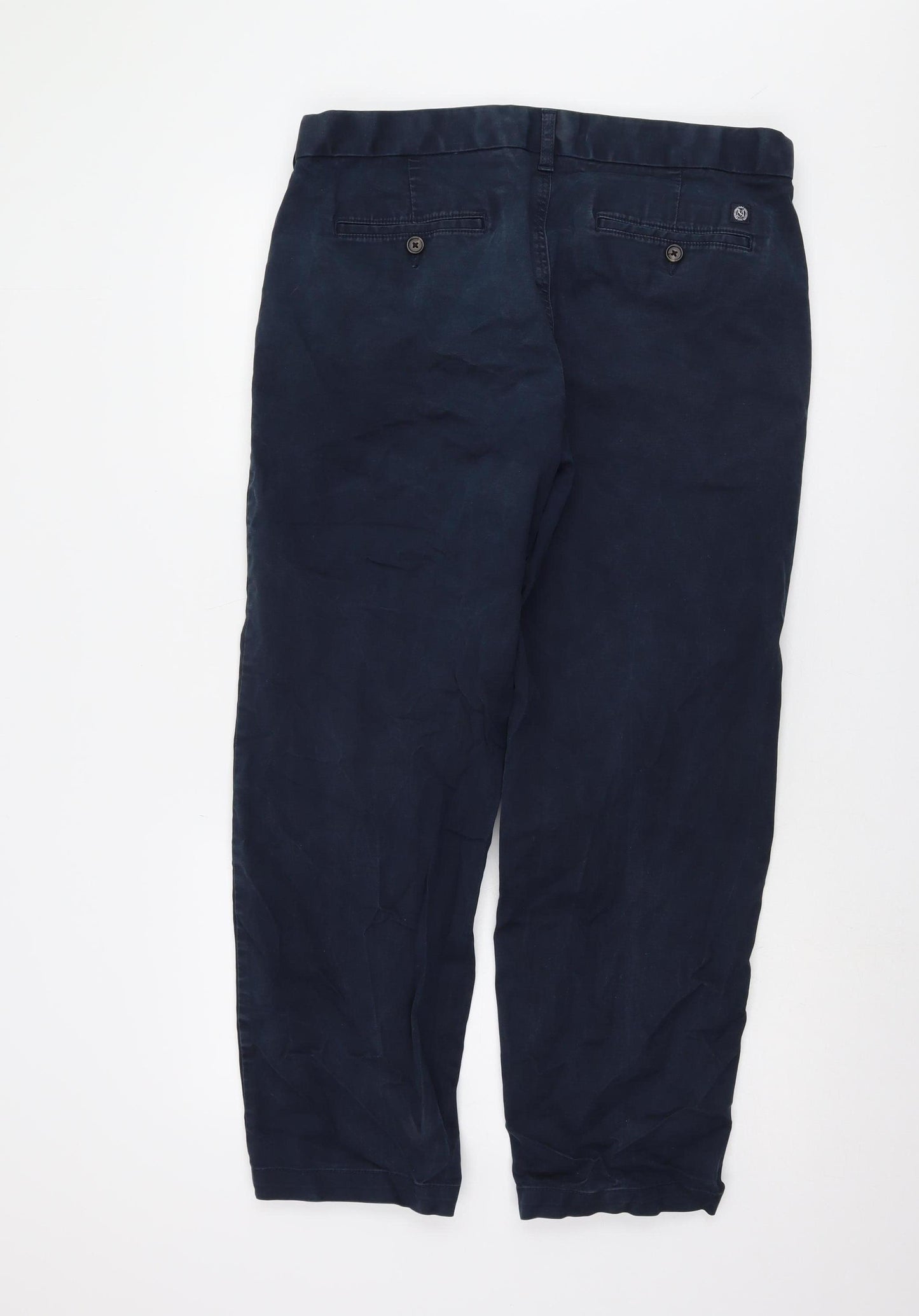 Marks and Spencer Men's Blue Chino Trousers Size 36