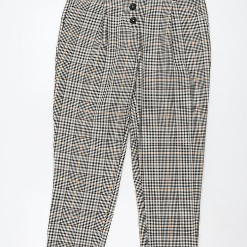New Look Women's Check Trousers, UK 12, Multicoloured