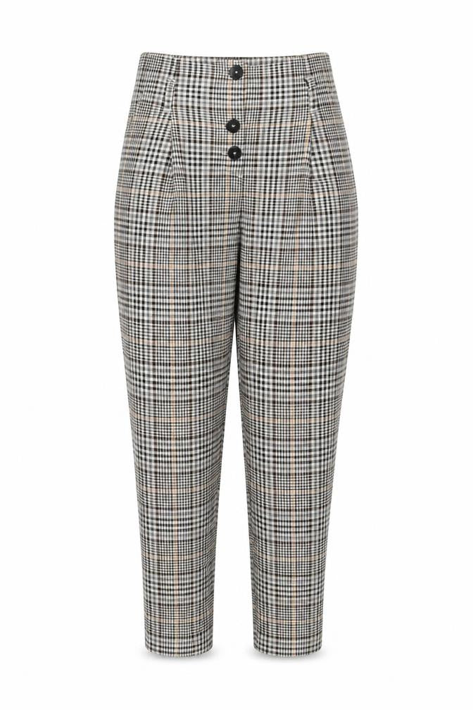 Front view of New Look Women's Check Trousers, UK 12, Multicoloured
