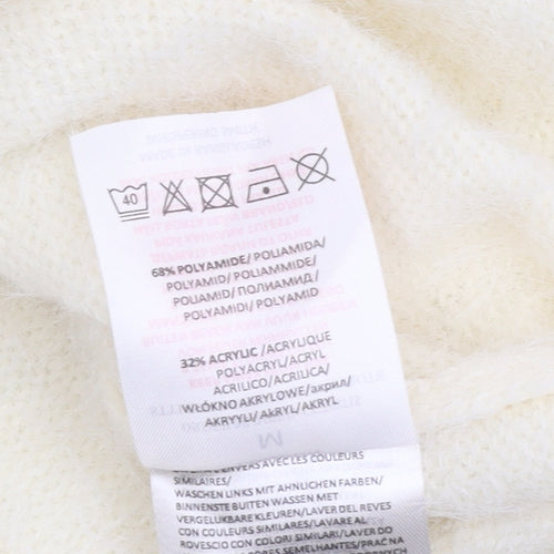 Brave Soul Women's Ivory V-Neck Pullover Jumper, Size 12