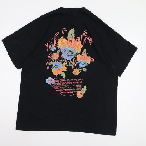 boohooMAN Men's Black Graphic Print T-Shirt, M
