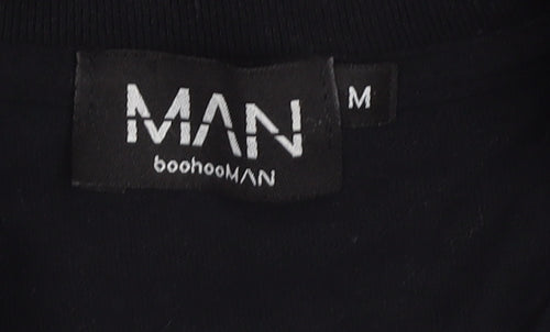 boohooMAN Men's Black Graphic Print T-Shirt, M