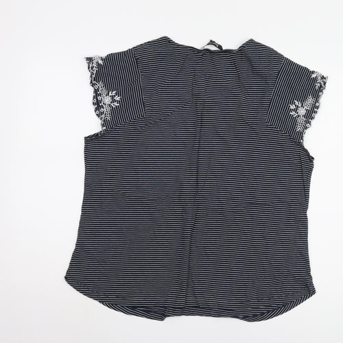 Bonmarché Women's Black Striped Top Size 20