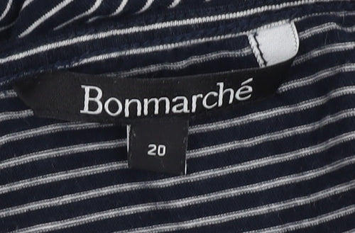 Bonmarché Women's Black Striped Top Size 20