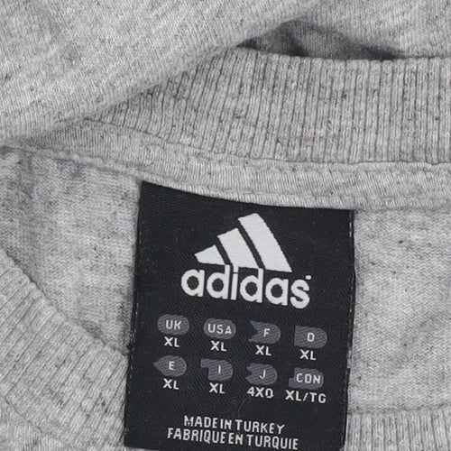 Adidas Men's Grey XL Sports Logo T-Shirt