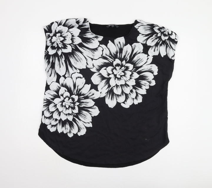 Bonmarché Women's Black Floral Blouse, Size 22