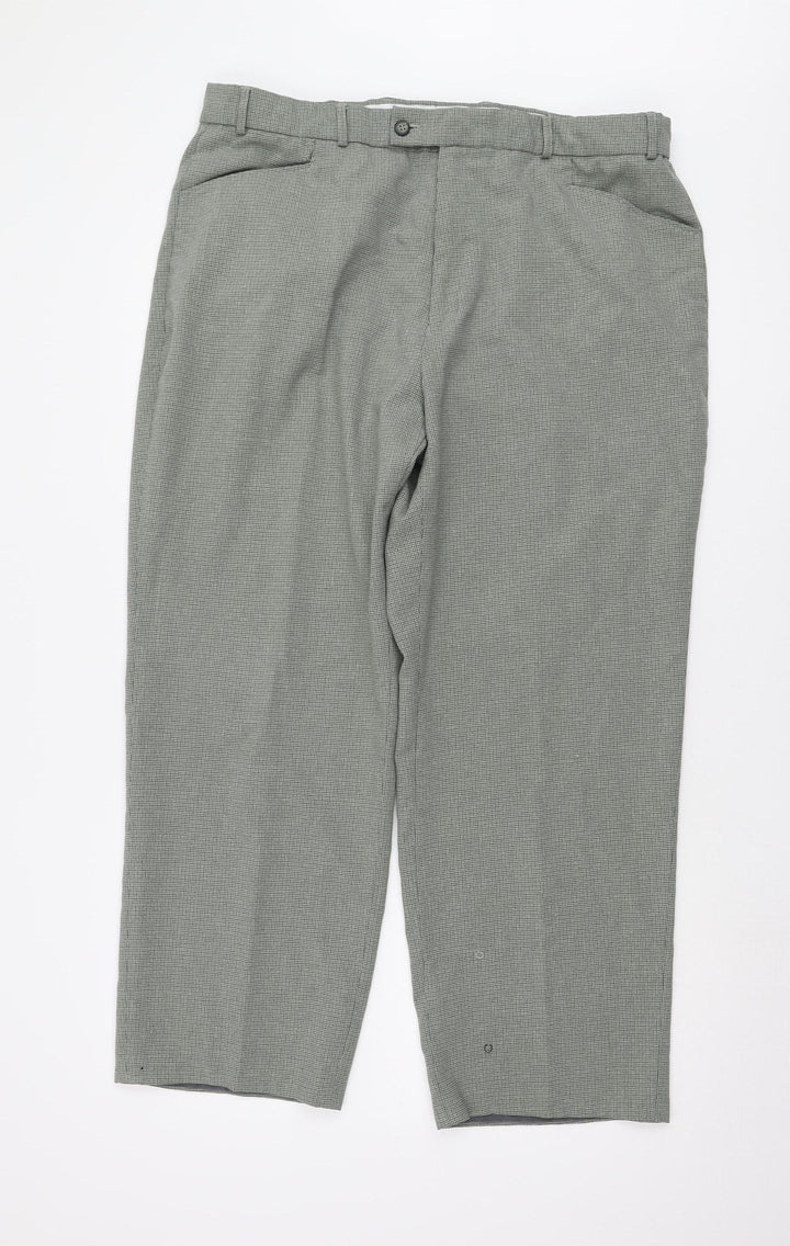 C&A Men's Grey Check Trousers L