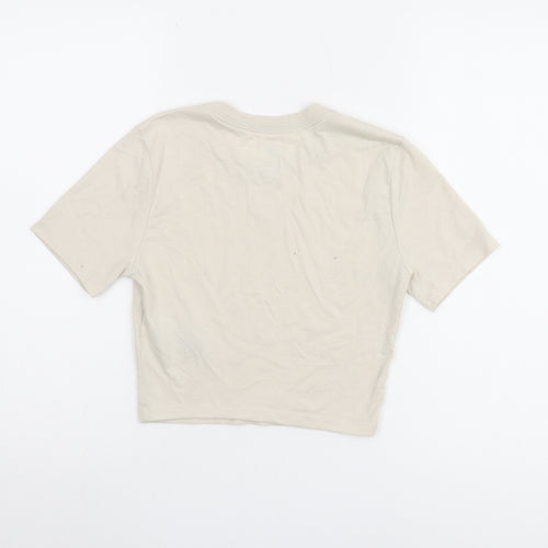 Nike Women's Beige Cropped T-Shirt XS