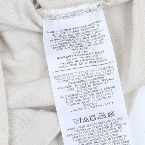 Nike Women's Beige Cropped T-Shirt XS