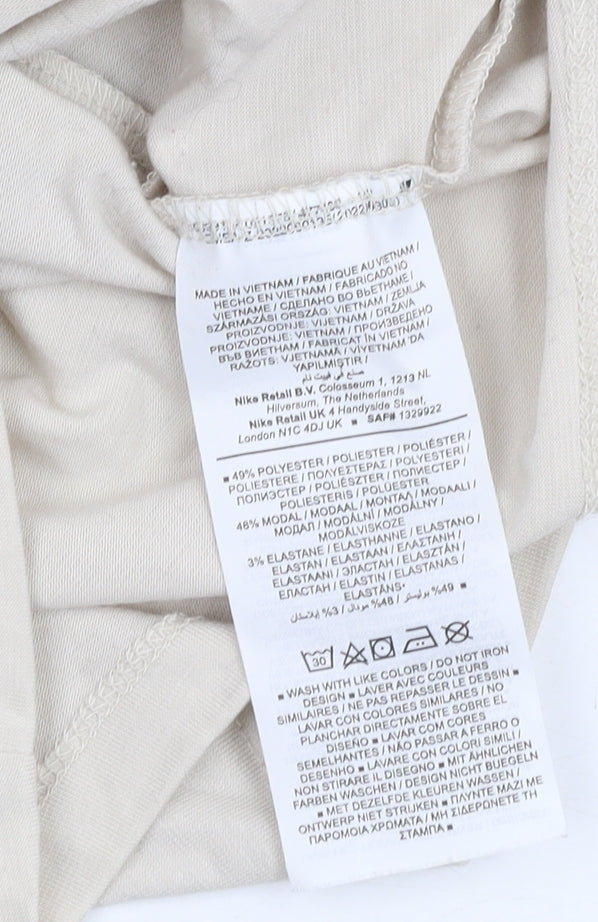 Nike Women's Beige Cropped T-Shirt XS