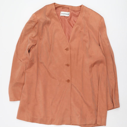 Windsmoor Women's Orange Blazer Size 20 Three-Button