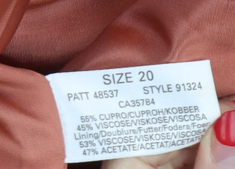 Windsmoor Women's Orange Blazer Size 20 Three-Button