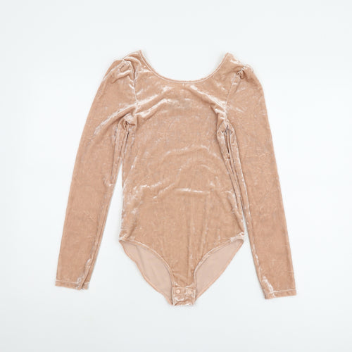 Firetrap Girls Beige Velvet Bodysuit, Size 13