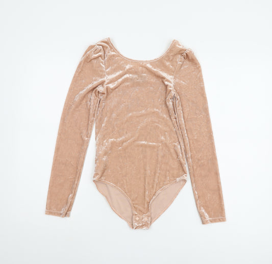 Firetrap Girls Beige Velvet Bodysuit, Size 13