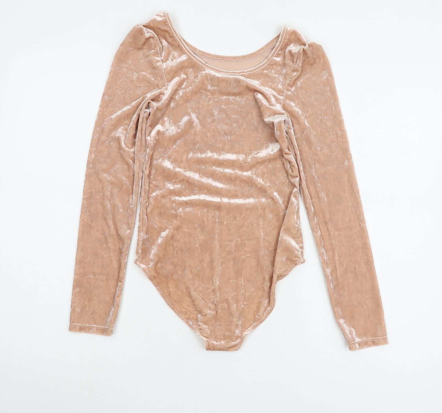 Firetrap Girls Beige Velvet Bodysuit, Size 13