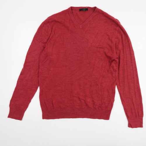 Thomas Nash Red V-Neck Men's Pullover Jumper M