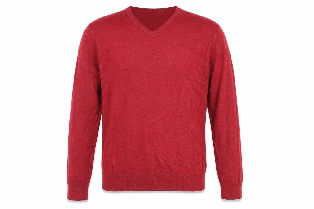 Front view of Thomas Nash Red V-Neck Men's jumper M