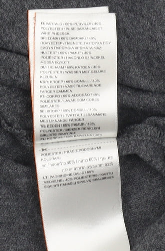 Superdry Women's Grey Striped T-Shirt, Size 14, Retro Style