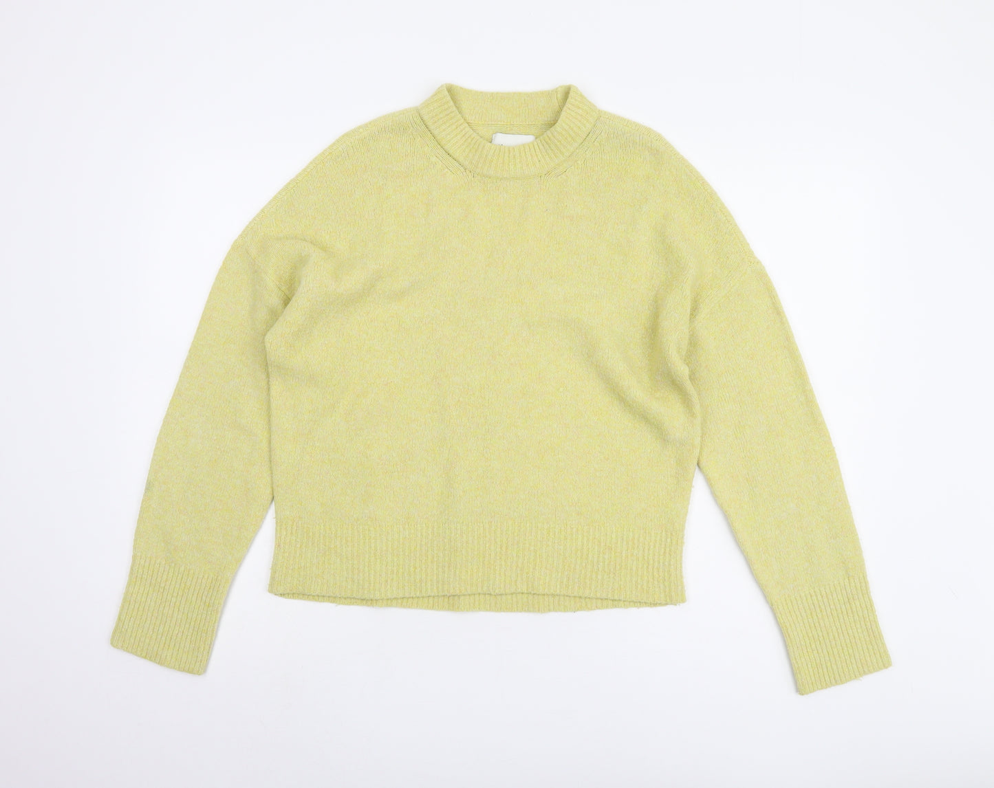 Abercrombie & Fitch Women's Yellow Mock Neck Pullover Jumper S
