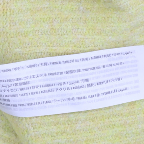 Abercrombie & Fitch Women's Yellow Mock Neck Pullover Jumper S