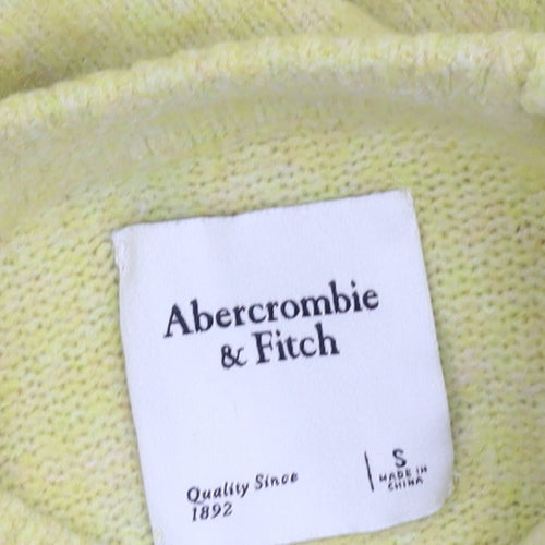 Abercrombie & Fitch Women's Yellow Mock Neck Pullover Jumper S
