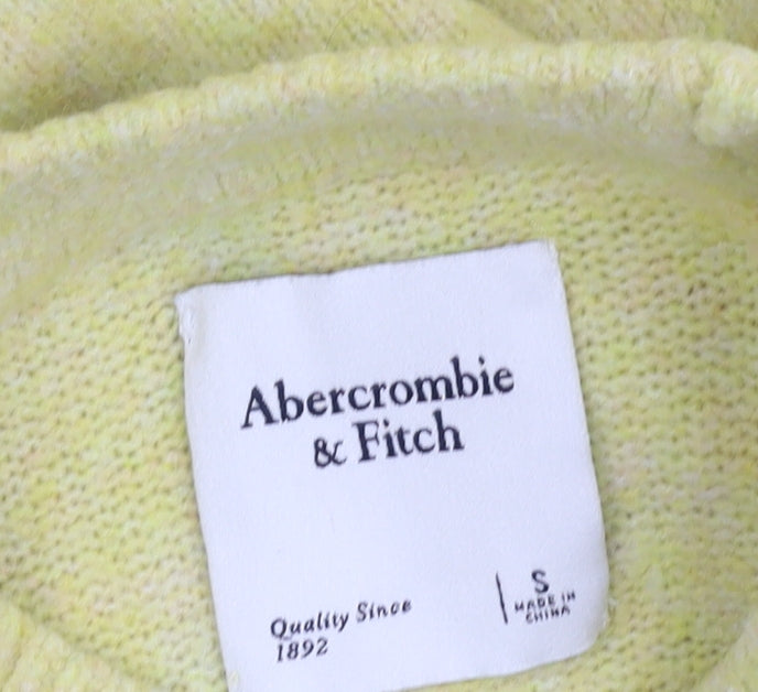 Abercrombie & Fitch Women's Yellow Mock Neck Pullover Jumper S
