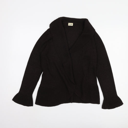 Viyella Women’s Black Open Front Cardigan M Knitwear
