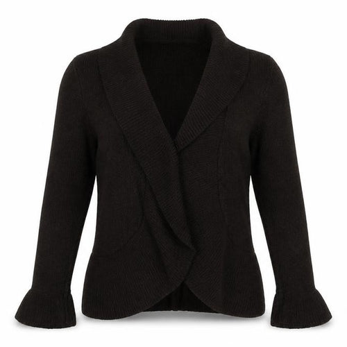 Viyella Women’s Black Open Front Cardigan M Knitwear