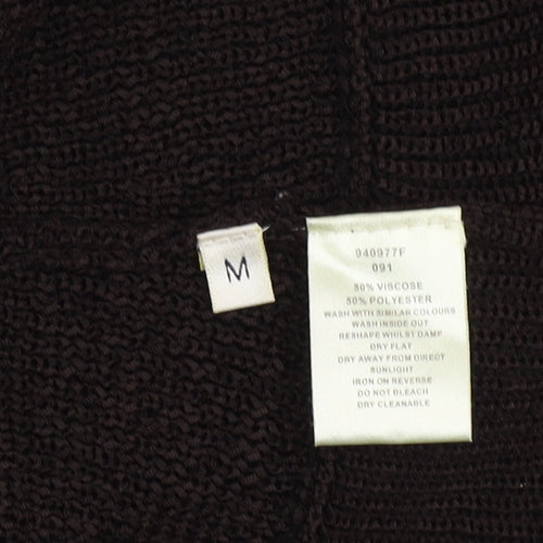 Viyella Women’s Black Open Front Cardigan M Knitwear