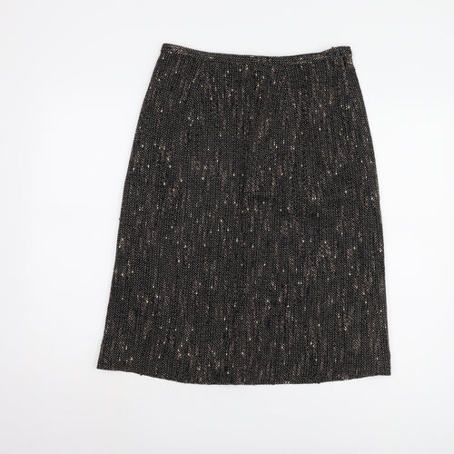 Viyella Women's Black Petite Skirt UK 10